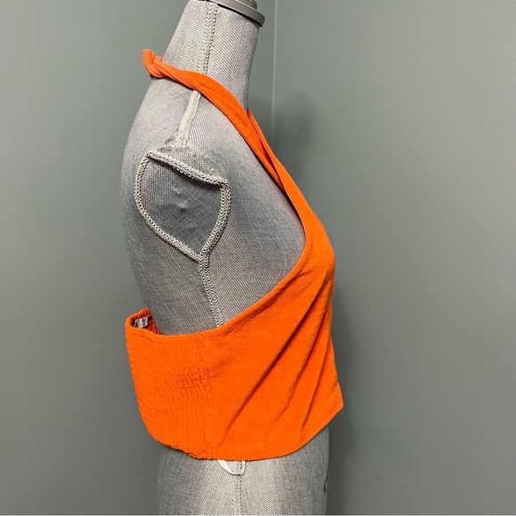 JUICY COUTURE terrycloth halter crop top women’s size XL - Picture 9 of 13